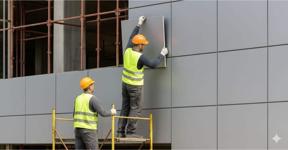 Aluminium cladding installation